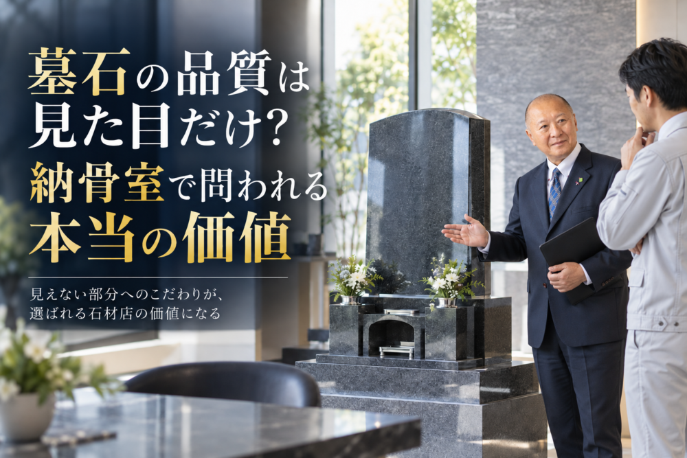 墓石の品質は見た目だけ？納骨室で問われる本当の価値